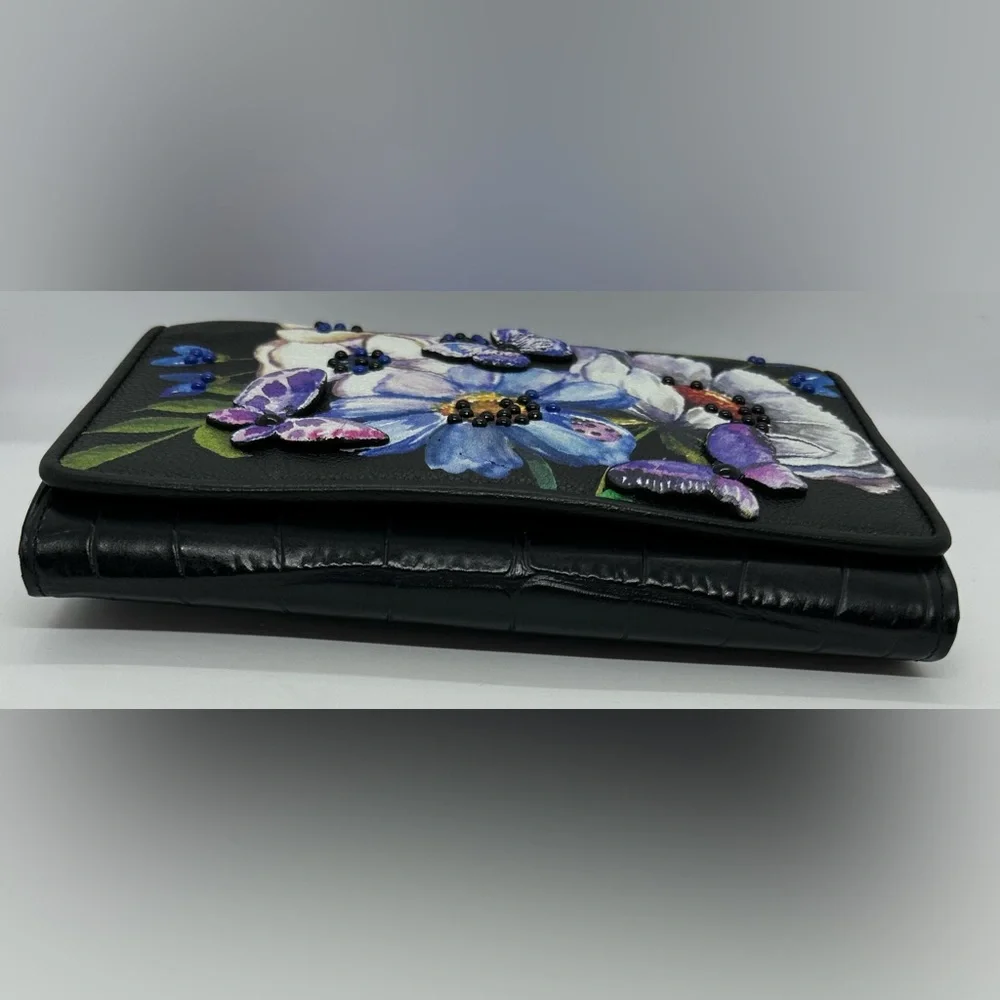 Brighton Noir Jardin Rockmore Convertible Wallet Clutch Crossbody Handbag, EUC. - Picture 5 of 6